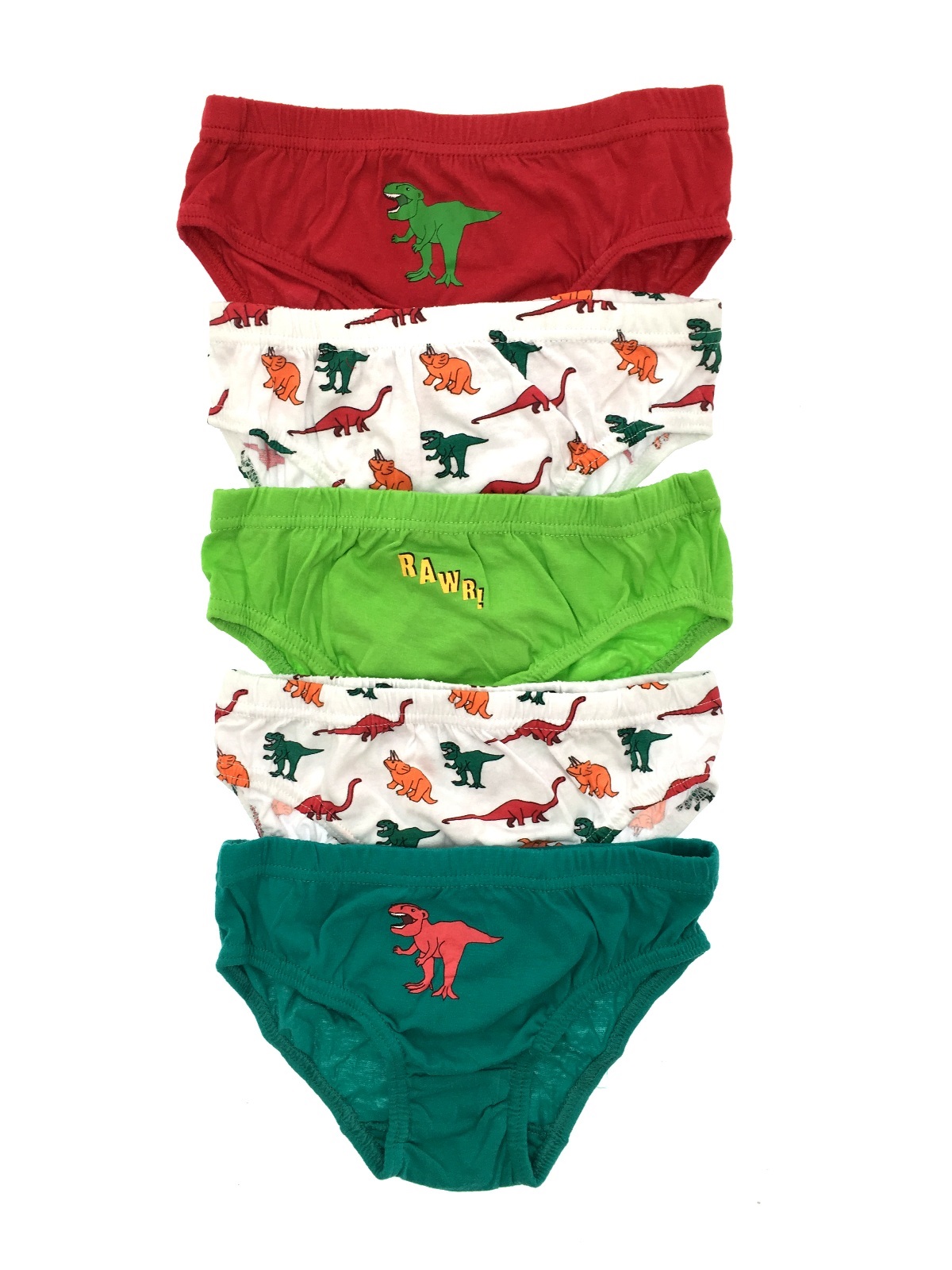 Kids Boys 5 Pairs Pack 100 Cotton Striped Briefs Childrens Underwear